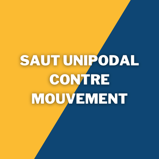 Saut contre-mouvement unipodal